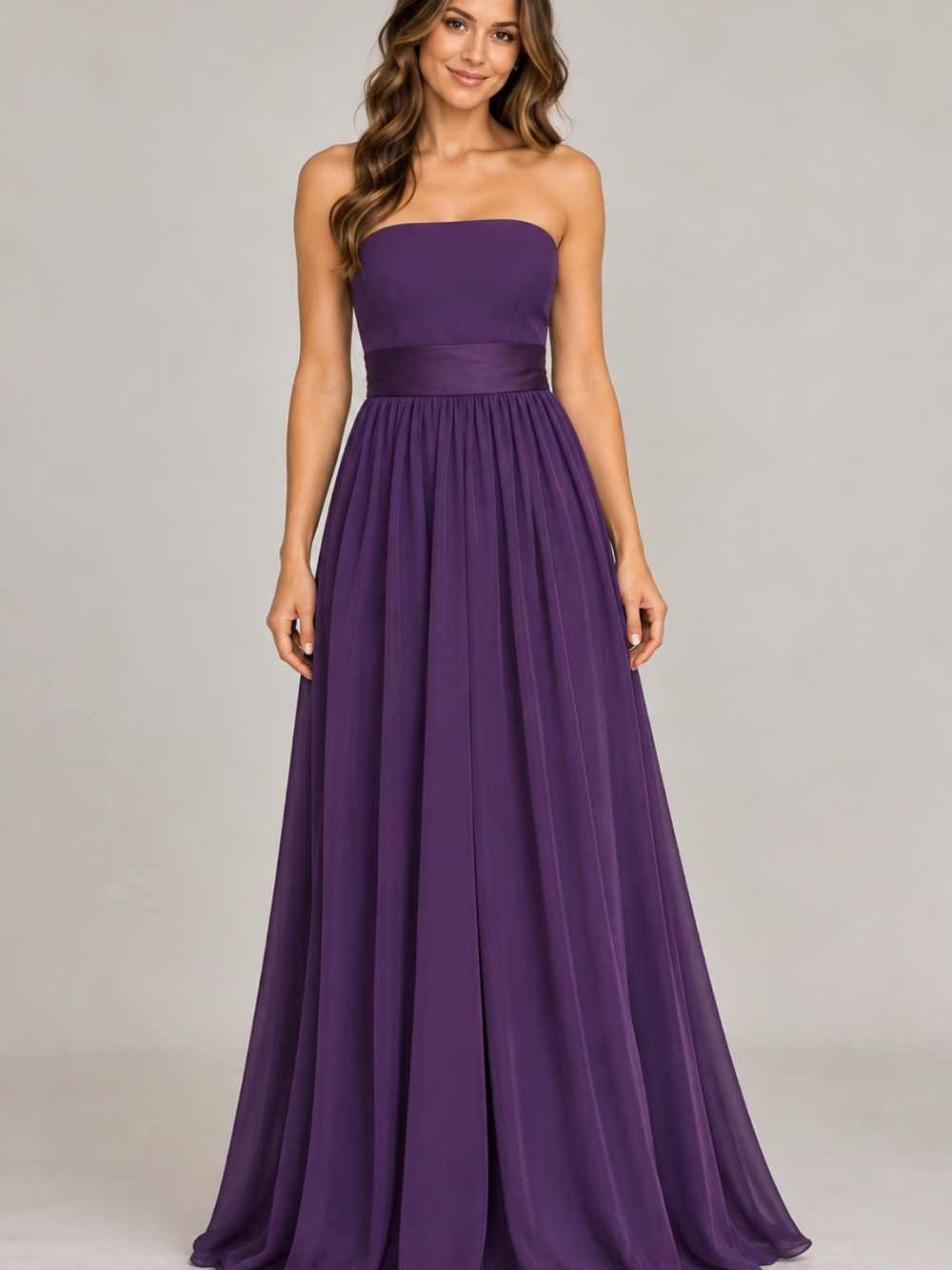 White by Vera Wang Amethyst Strapless Gown Size 4 NWT